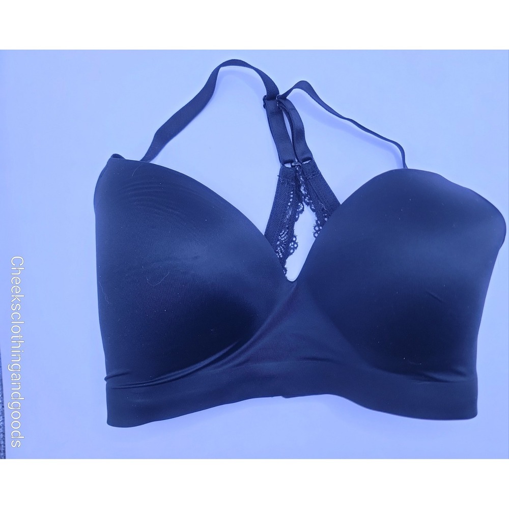Soma 32DD Enbliss‎ Luxe Wireless J Hook Black Bra - Picture 2 of 5